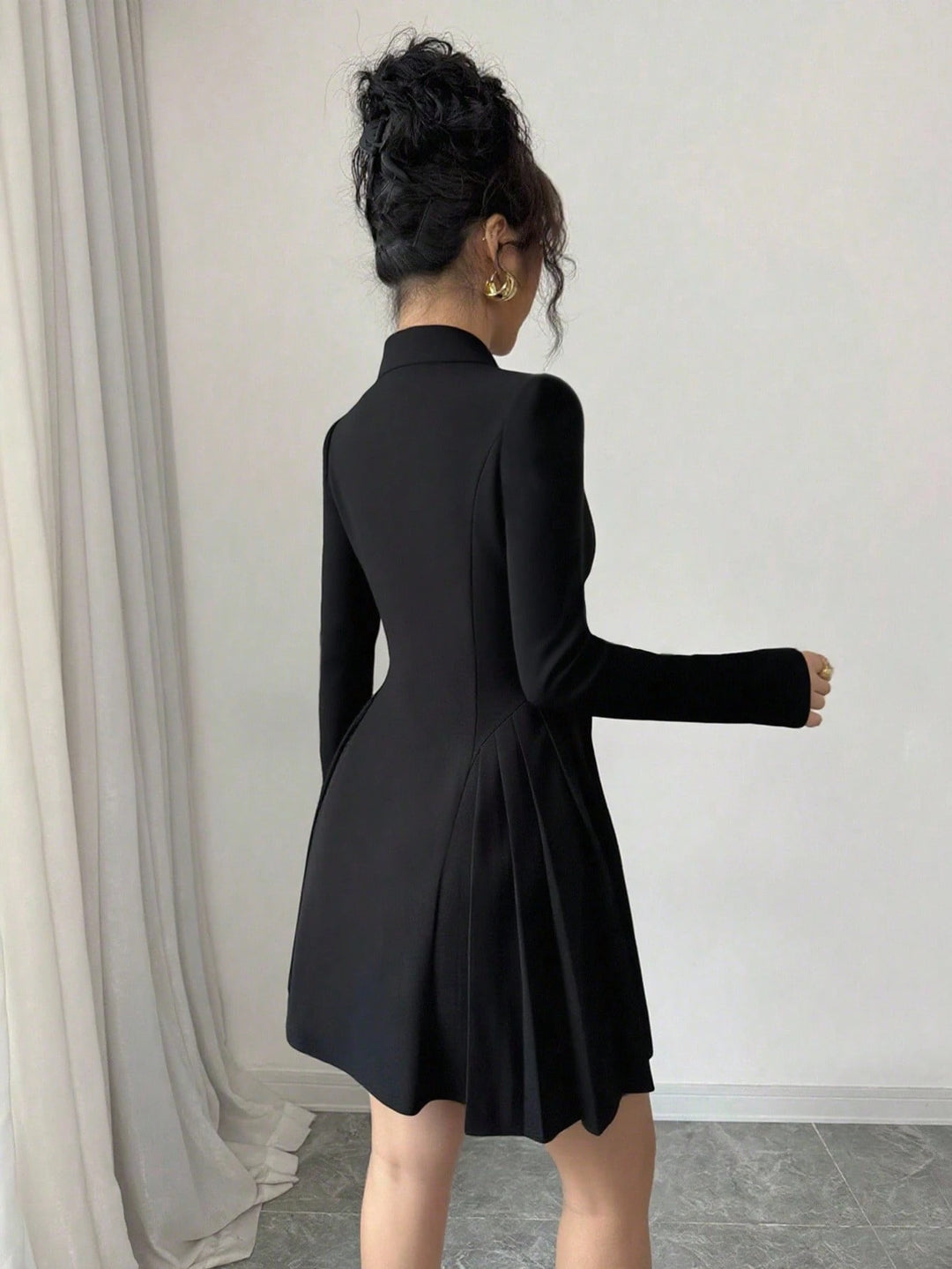 SHEIN blézerruha, FEKETE