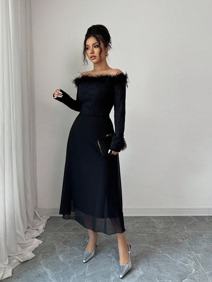 Rochie midi SHEIN, negru