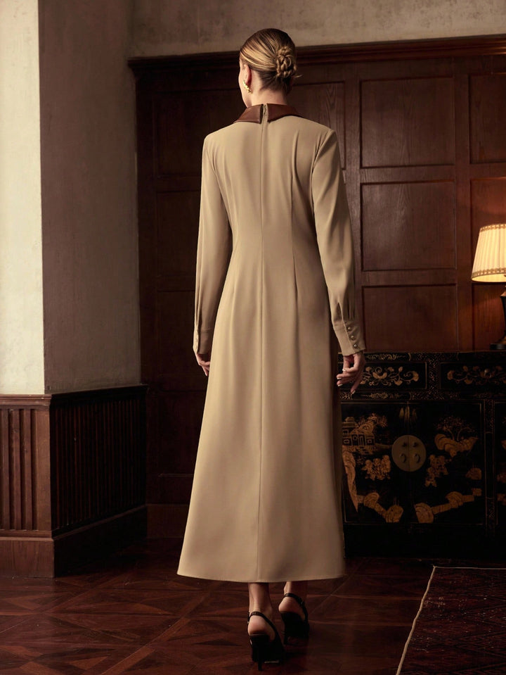 Rochie midi SHEIN, kaki