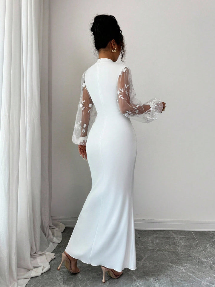 Rochie maxi SHEIN, alb