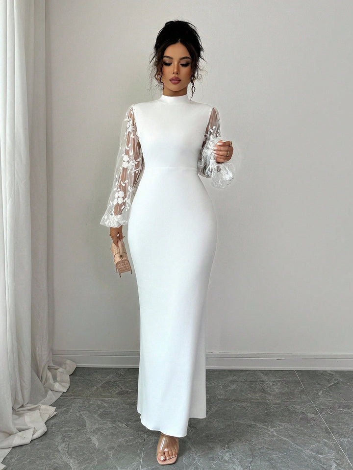 Rochie maxi SHEIN, alb