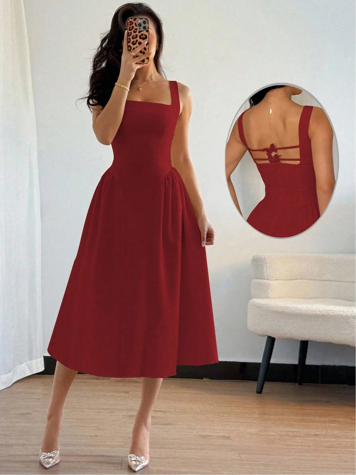 Shein maxi ruha, piros