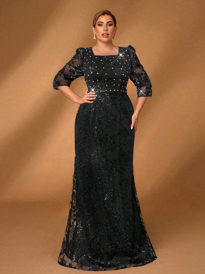 SHEIN maxi ruha, fekete