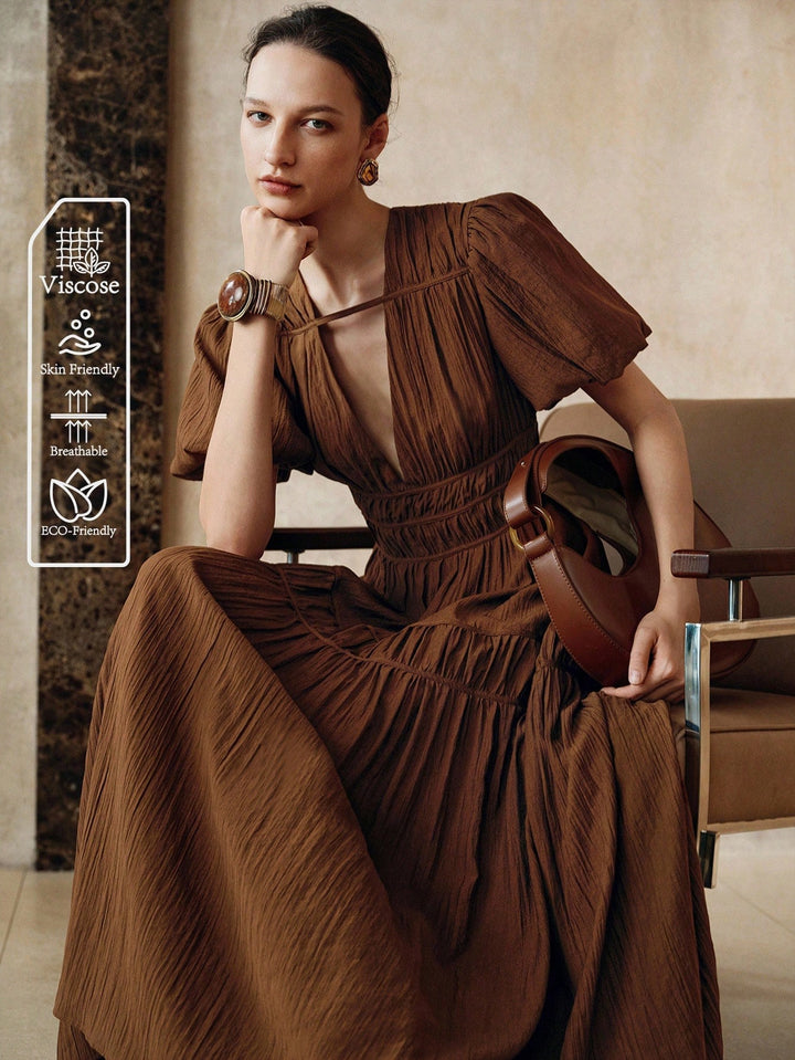 Rochie maxi SHEIN, maro