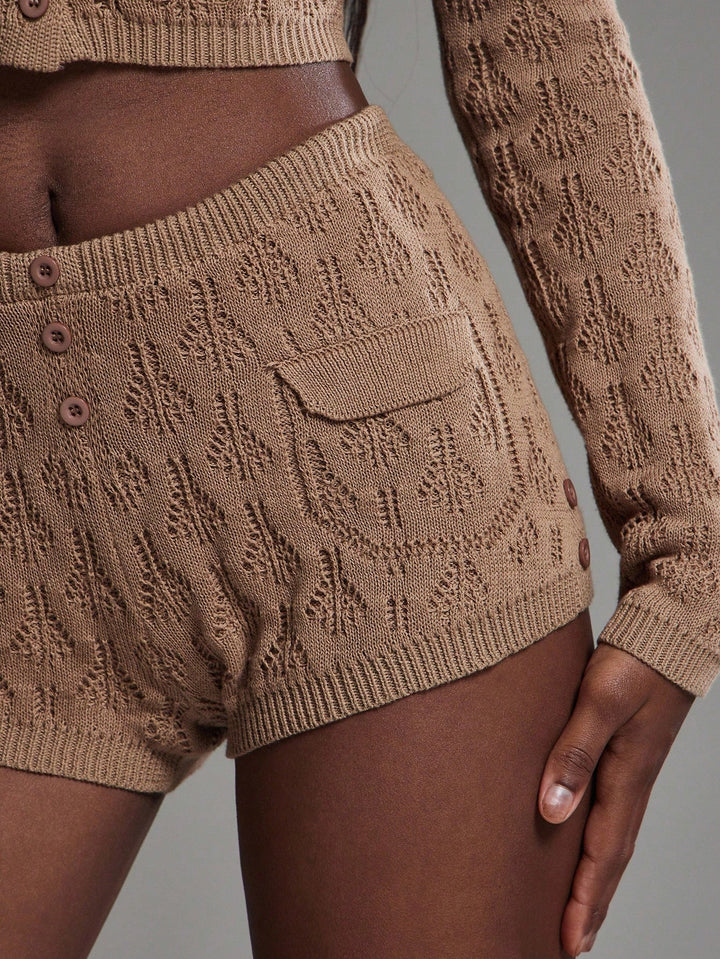 Pantaloni SHEIN, maro