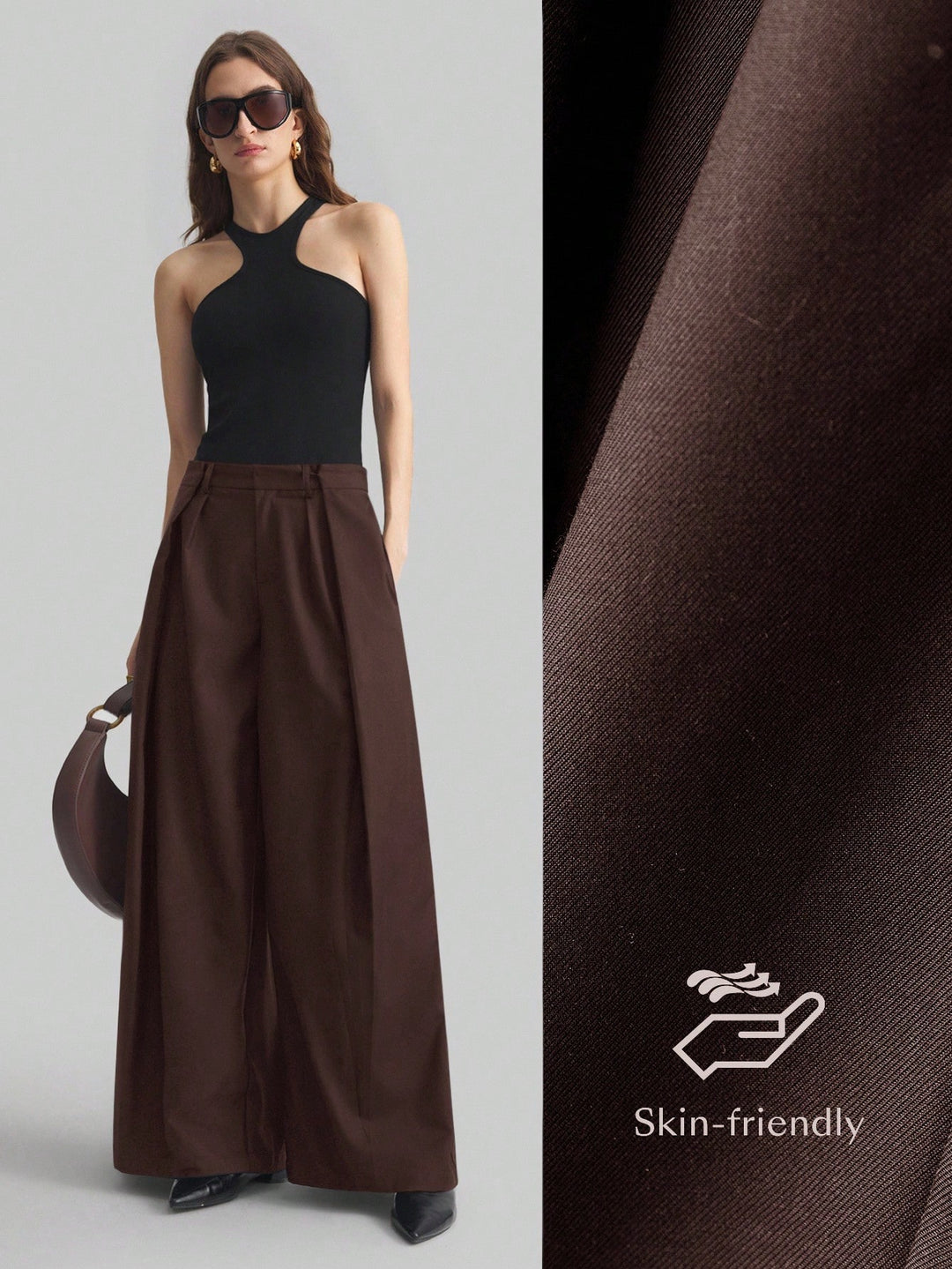 Pantaloni SHEIN, maro