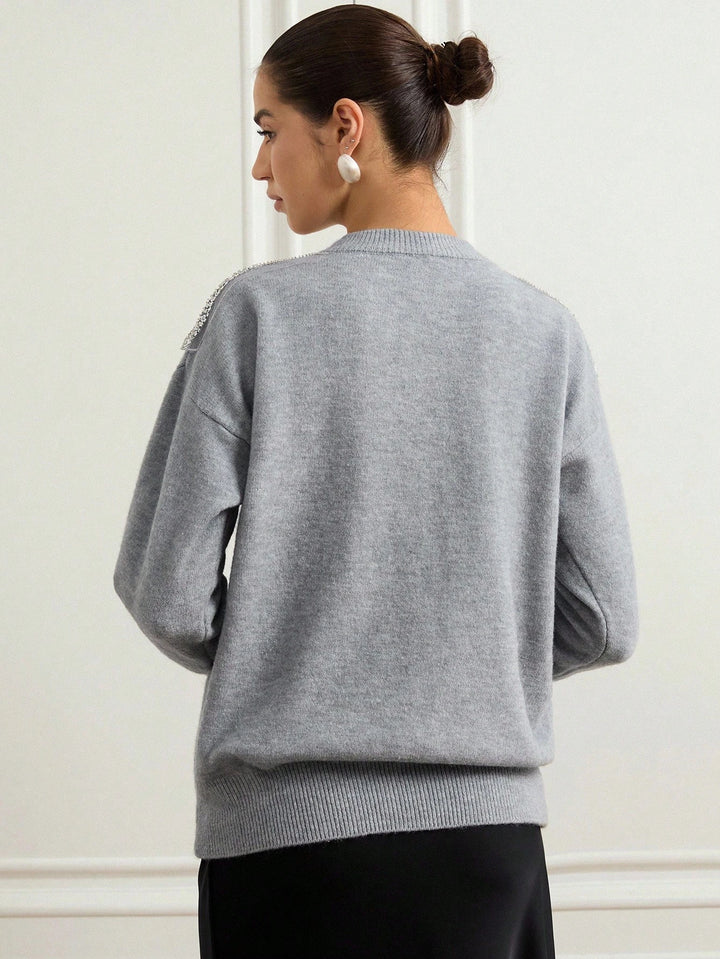 Pulóver, SHEIN, szürke