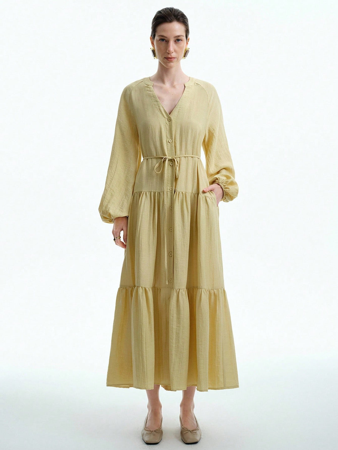 Rochie maxi SHEIN, bej