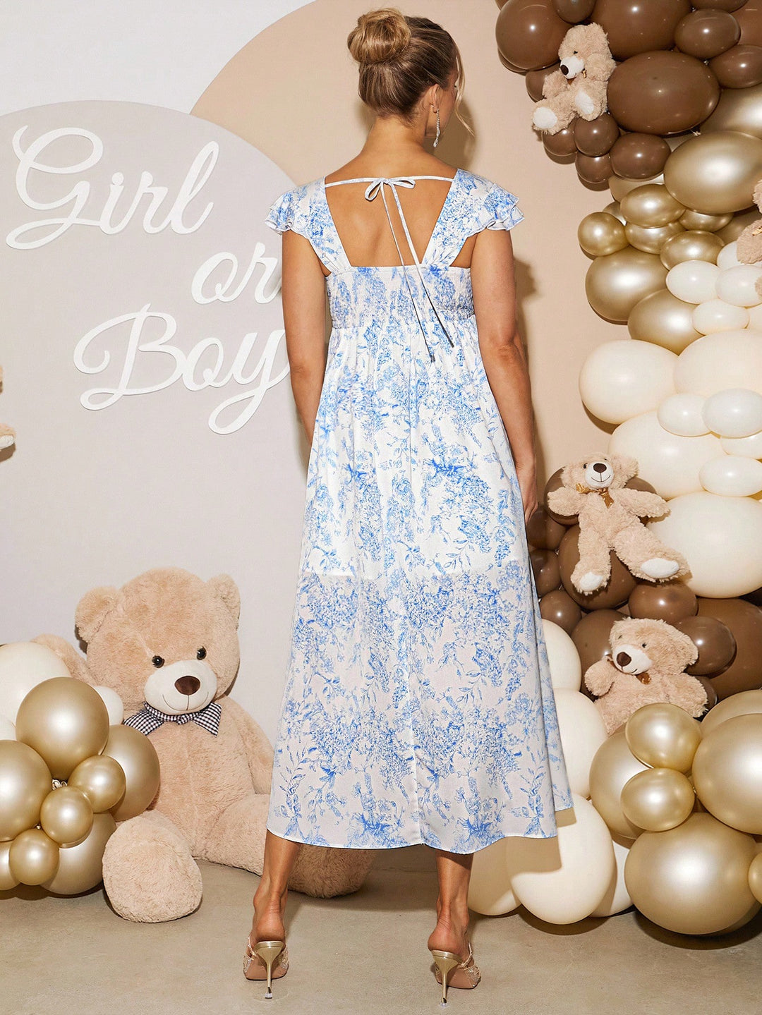 SHEIN maxi dress, mixed colours
