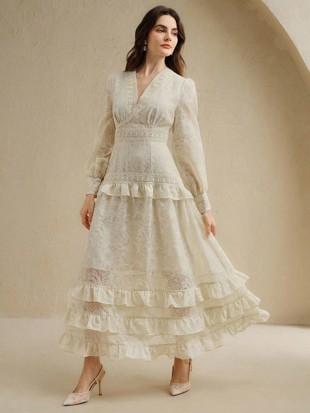 Rochie maxi SHEIN, alb