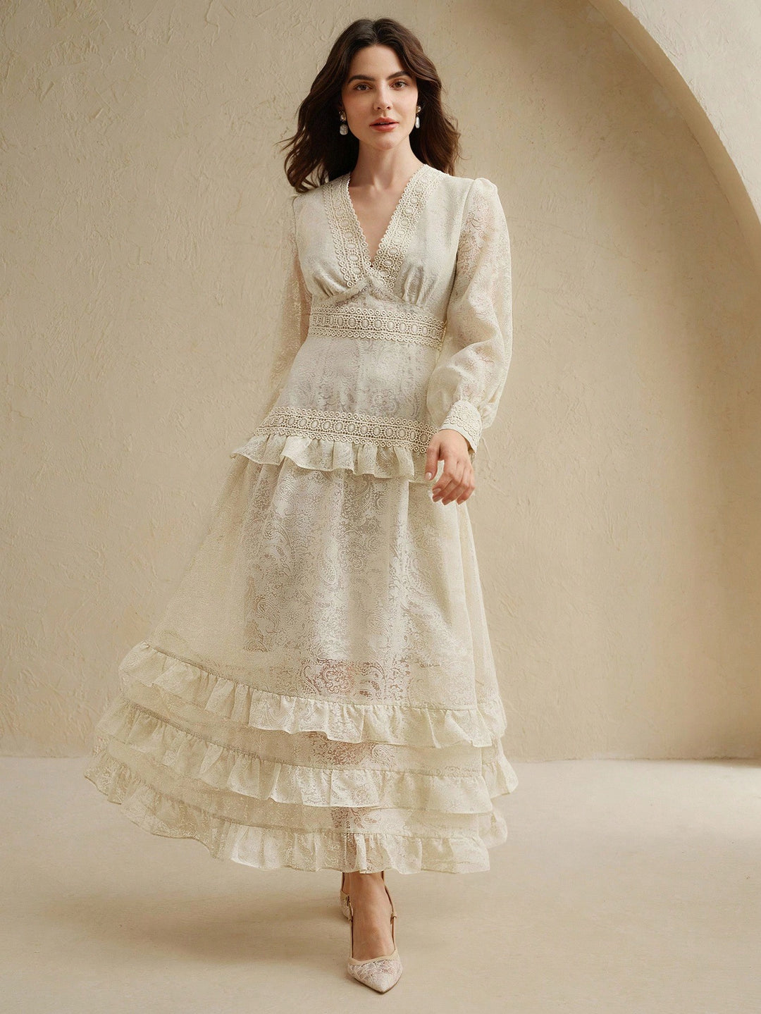 Rochie maxi SHEIN, alb
