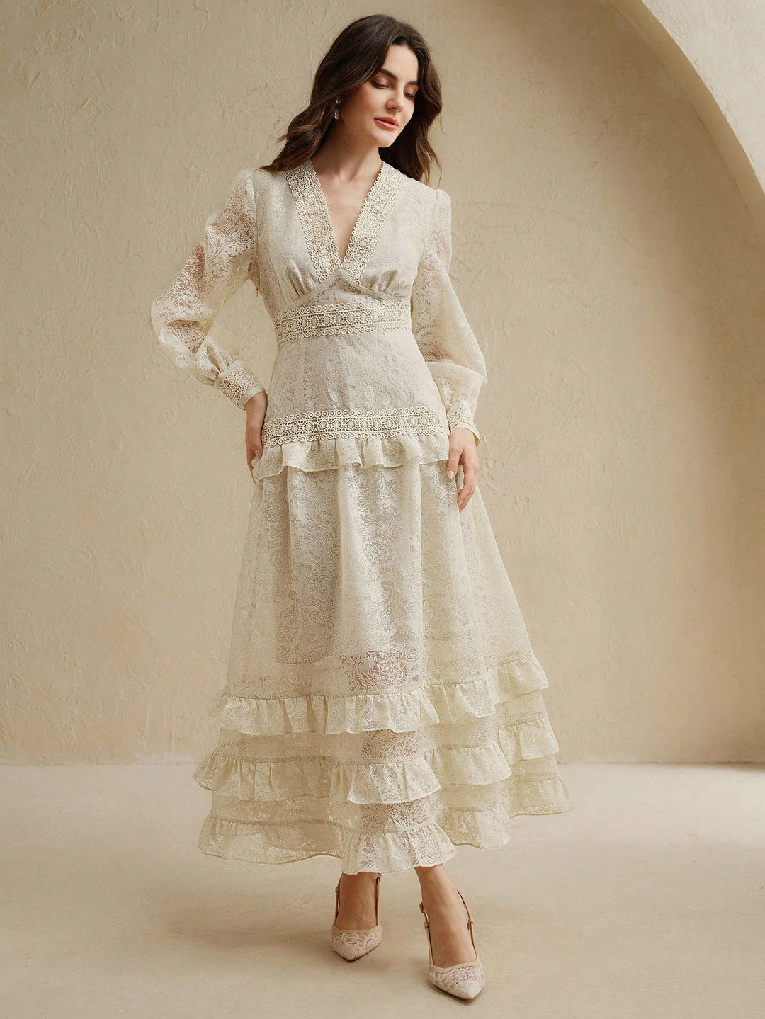 Rochie maxi SHEIN, alb
