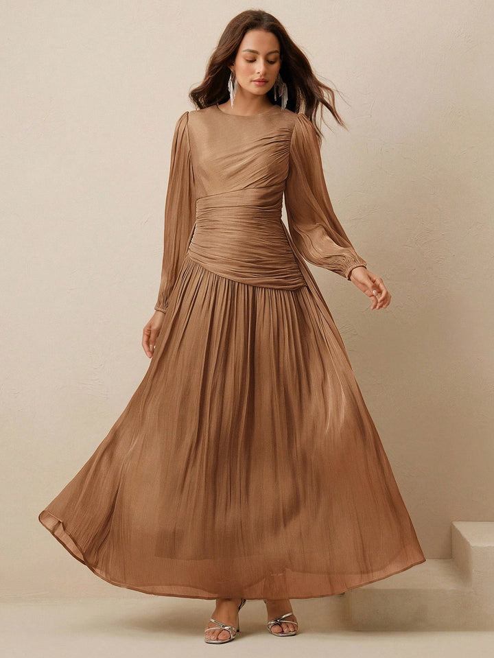 SHEIN maxi ruha, barna