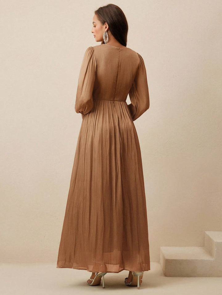 SHEIN maxi ruha, barna