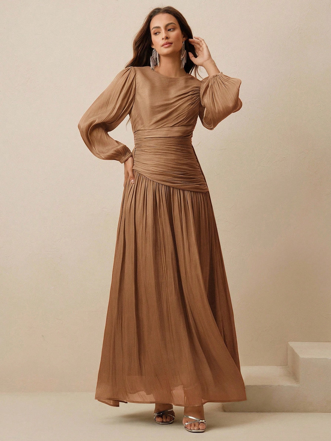 SHEIN maxi ruha, barna