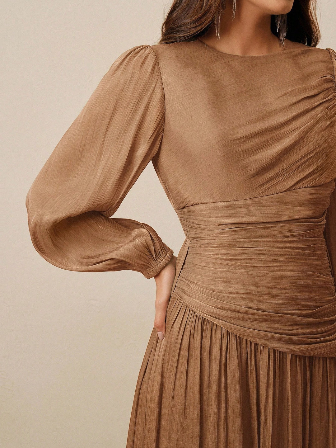 SHEIN maxi ruha, barna