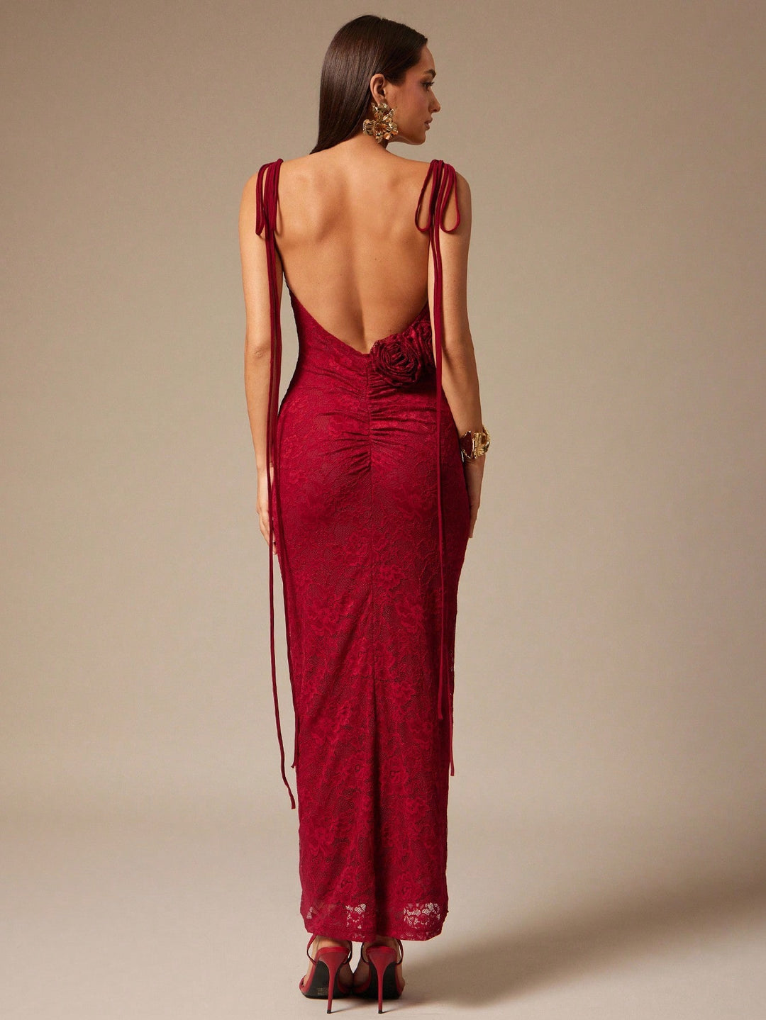 SHEIN maxi ruha, piros