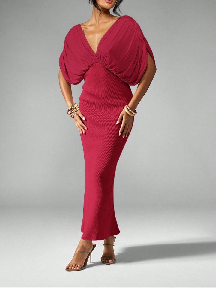 Rochie midi Missguided by Shein, vișiniu