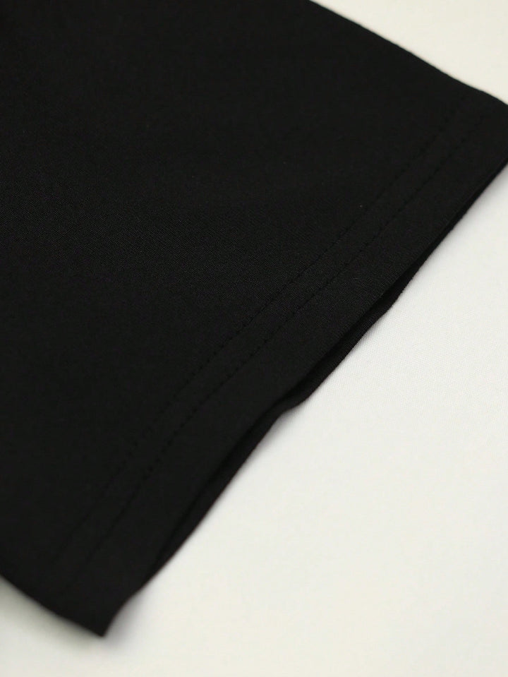 Shein Curve+ póló, fekete