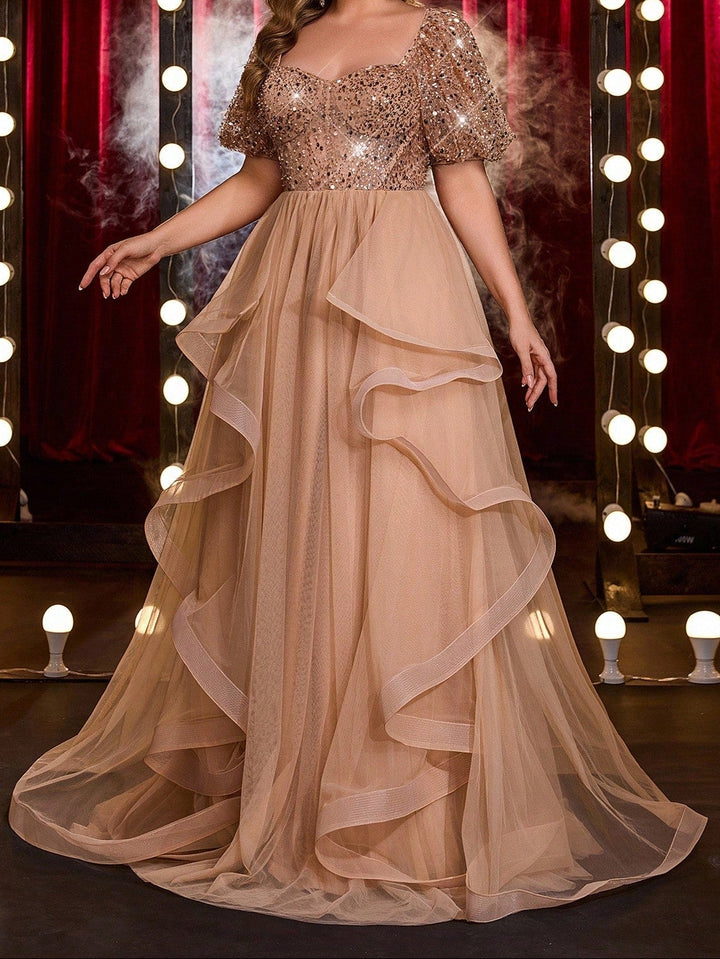 Rochie maxi SHEIN, roz piersică