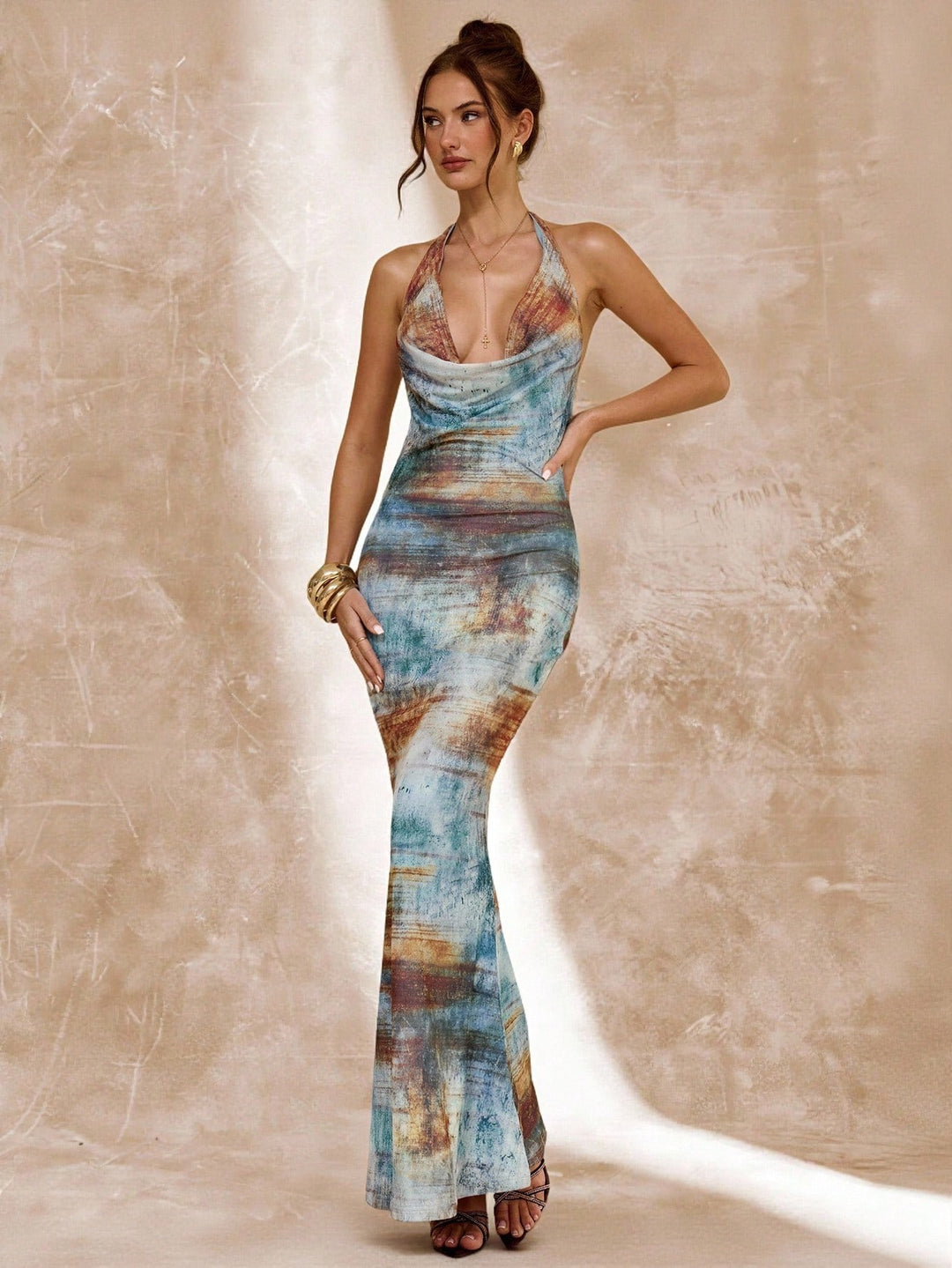 Rochie maxi SHEIN, albastru