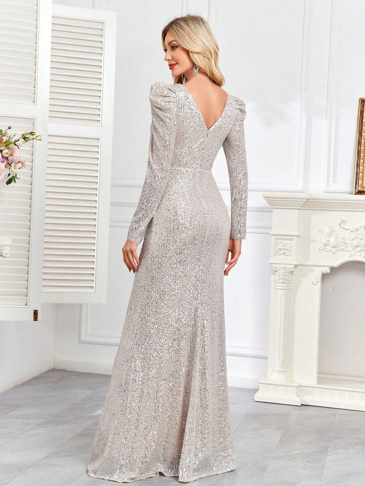 Rochie de ocazie SHEIN, argintiu