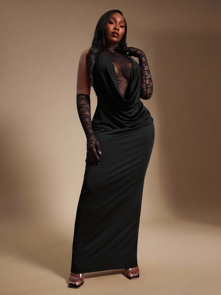 Rochie maxi SHEIN, negru
