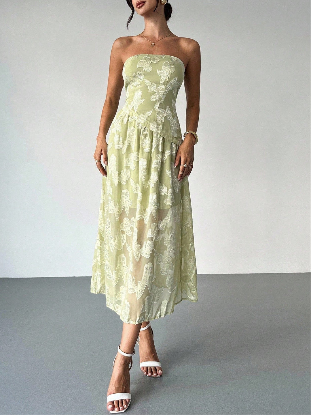 Rochie maxi Shein, verde