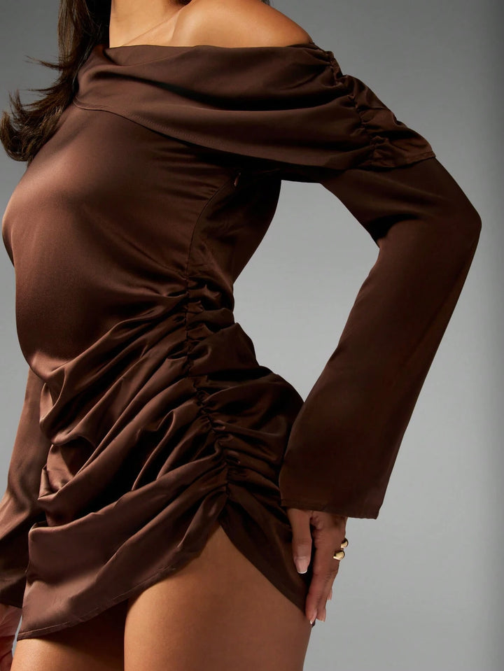 Rochie mini SHEIN, maro