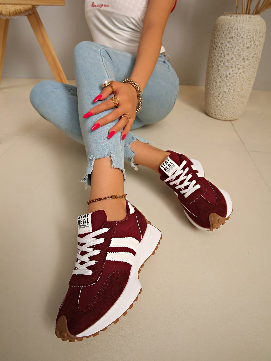 Pantofi sport SHEIN, roșu