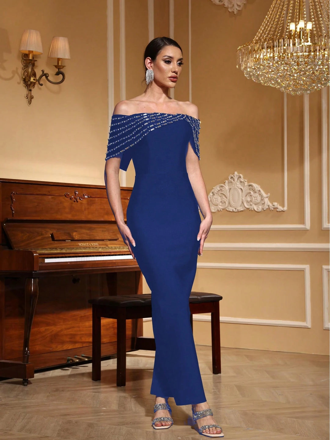 Rochie de ocazie SHEIN, albastru