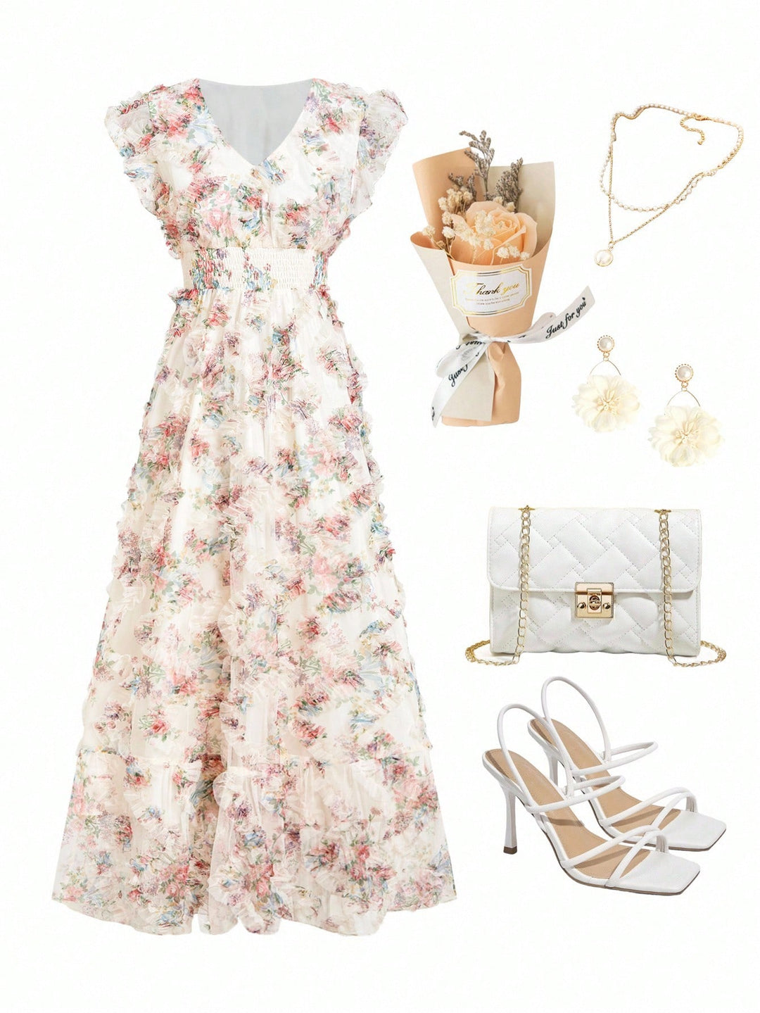 Rochie maxi SHEIN, mix culori