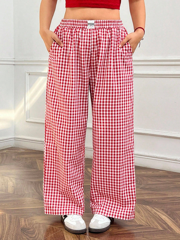 Pantaloni SHEIN, roșu