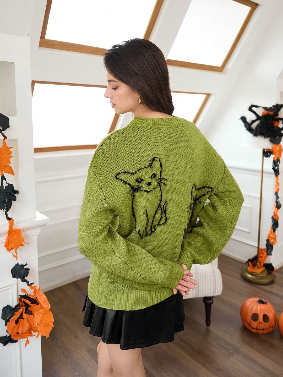 Pulover SHEIN, verde