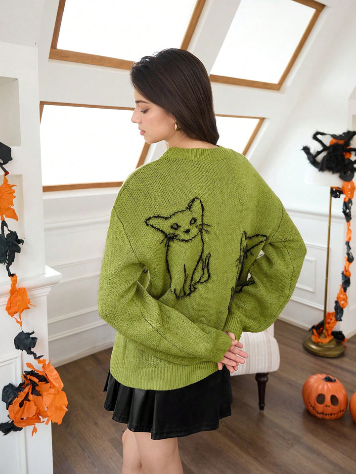 Pulover SHEIN, verde