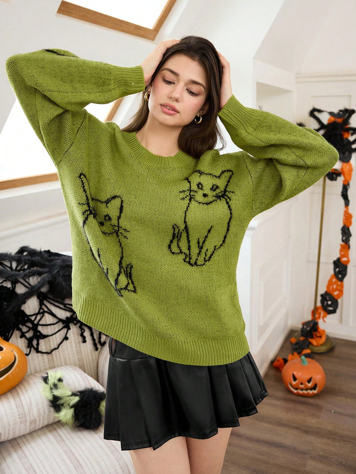 Pulover SHEIN, verde
