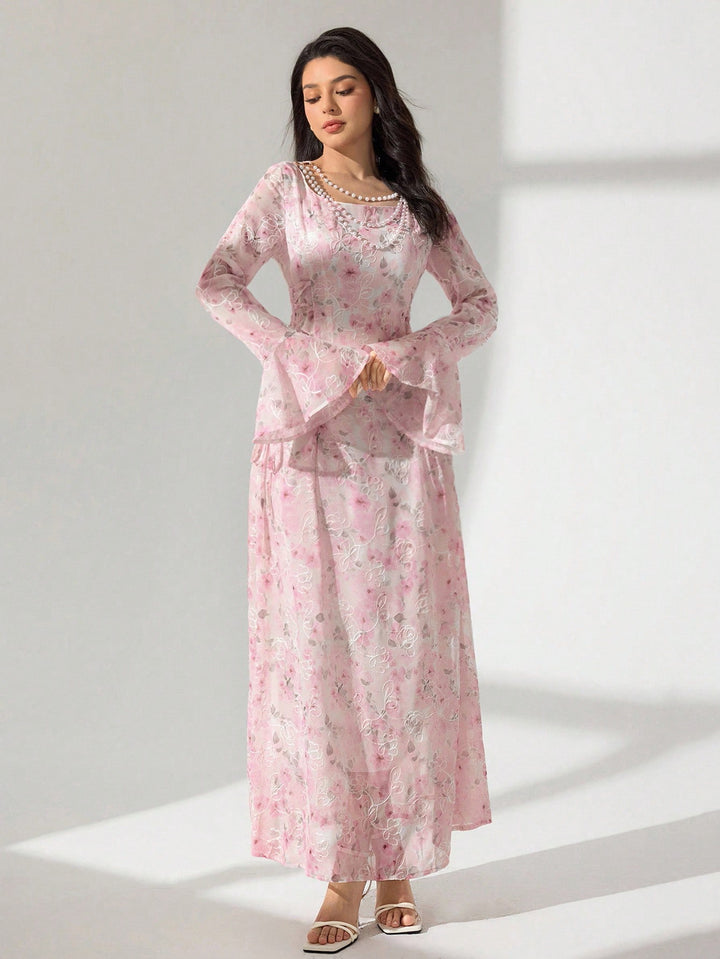 SHEIN rózsaszín maxi ruha