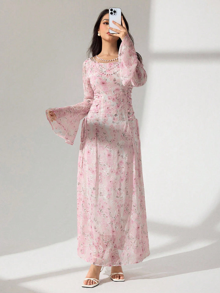 SHEIN rózsaszín maxi ruha