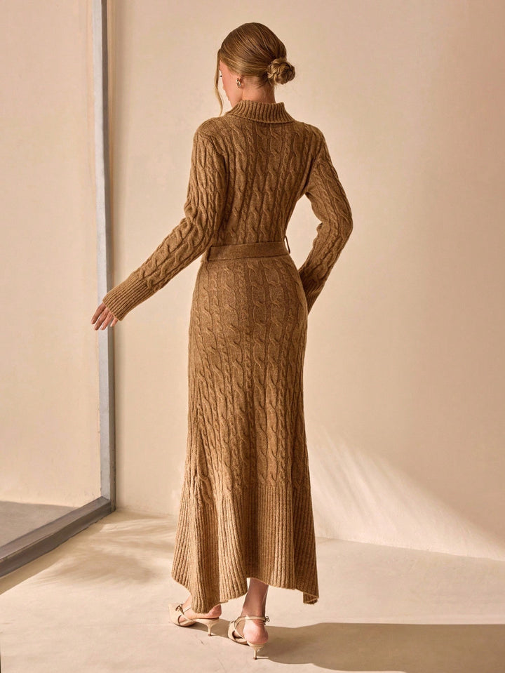 Rochie midi SHEIN, maro