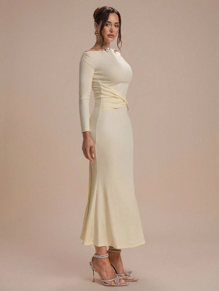 SHEIN maxi ruha, sárga