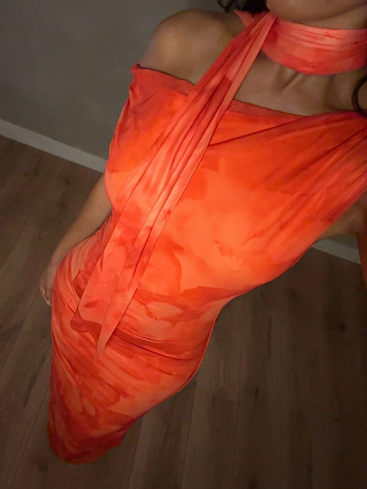 SHEIN narancssárga maxi ruha