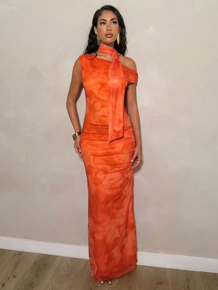 Rochie maxi SHEIN, portocaliu