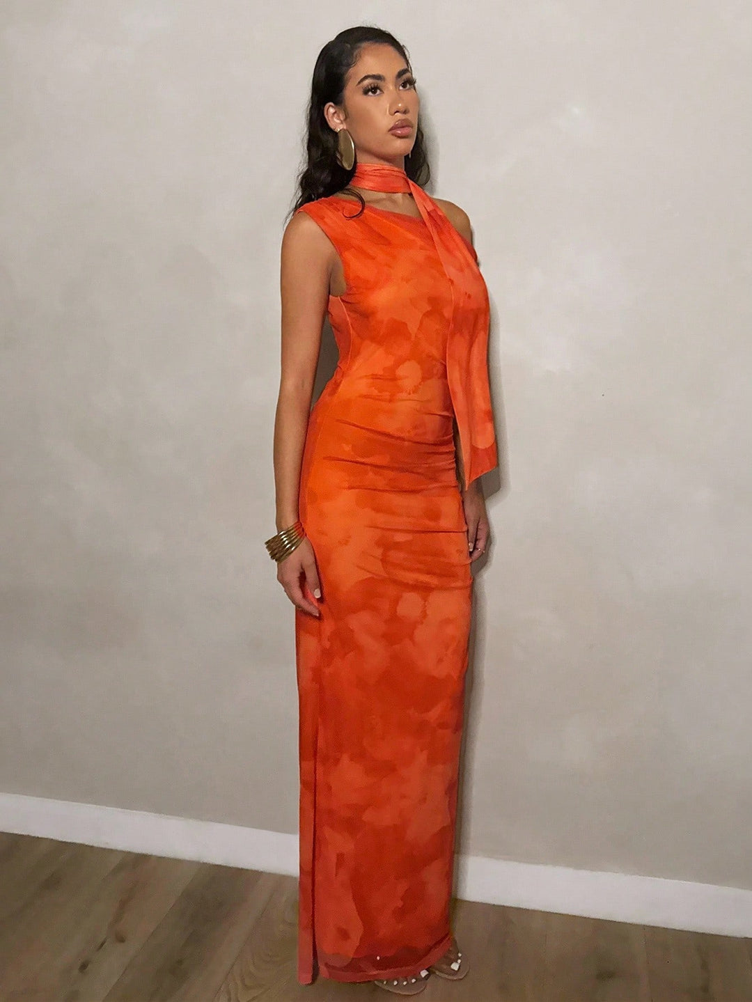 Rochie maxi SHEIN, portocaliu