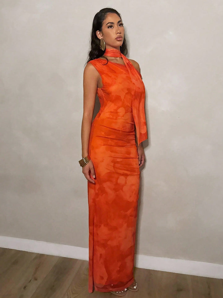 SHEIN narancssárga maxi ruha