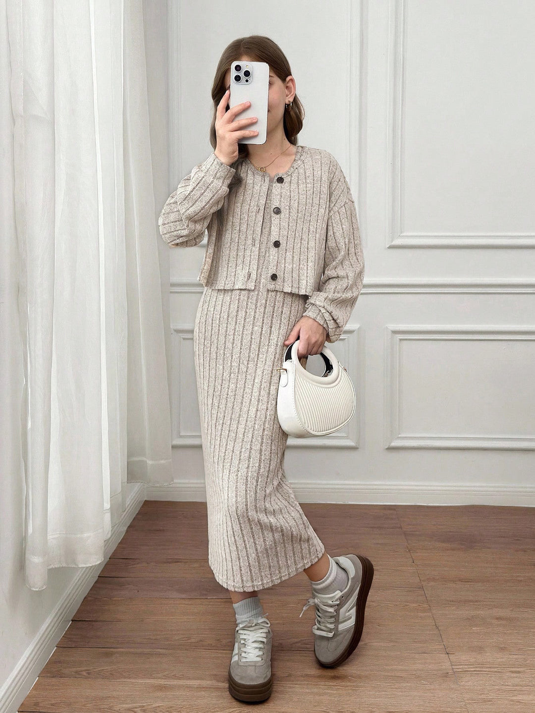 Cardigan SHEIN, kaki