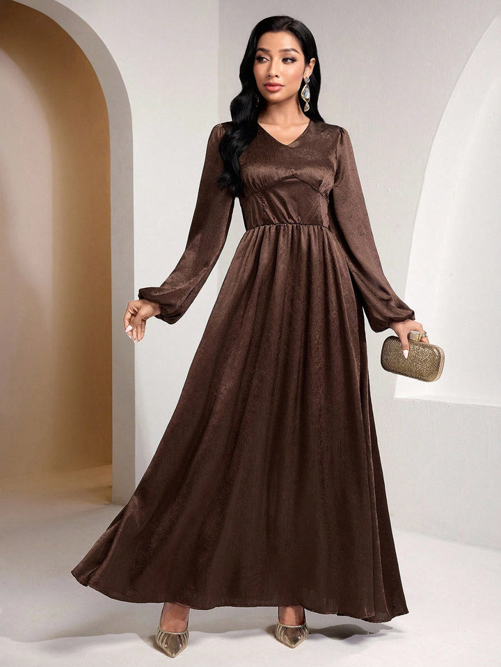 Rochie maxi SHEIN, maro