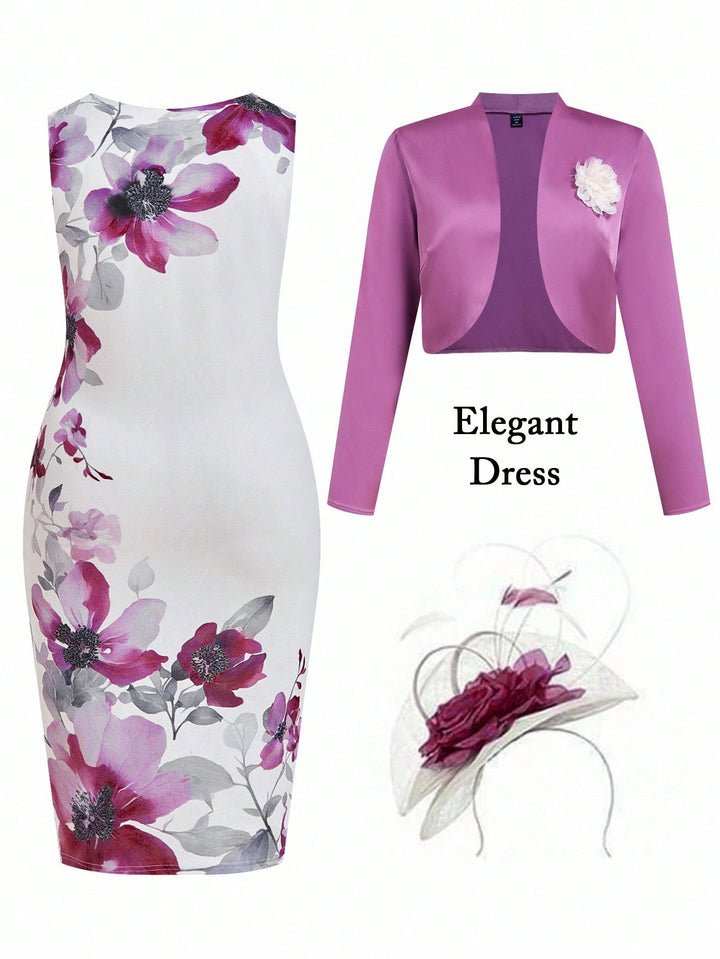 Set rochie și sacou, SHEIN, mix culori