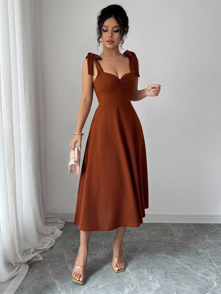 Rochie midi SHEIN, maro
