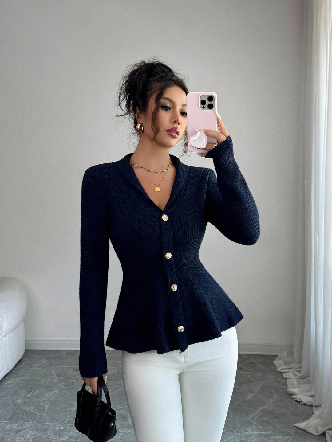Cardigan SHEIN, albastru