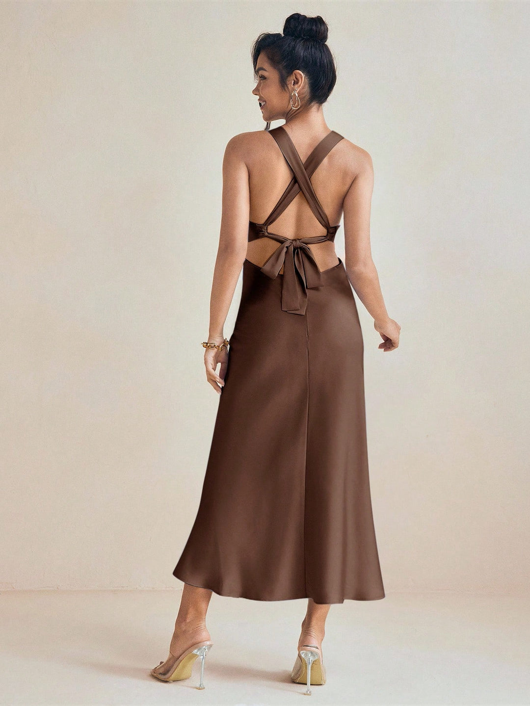 Rochie midi Missguided by Shein, maro